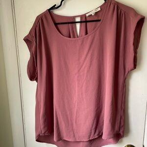 Olive & Oak Pink Cap Sleeve Relaxed Blouse